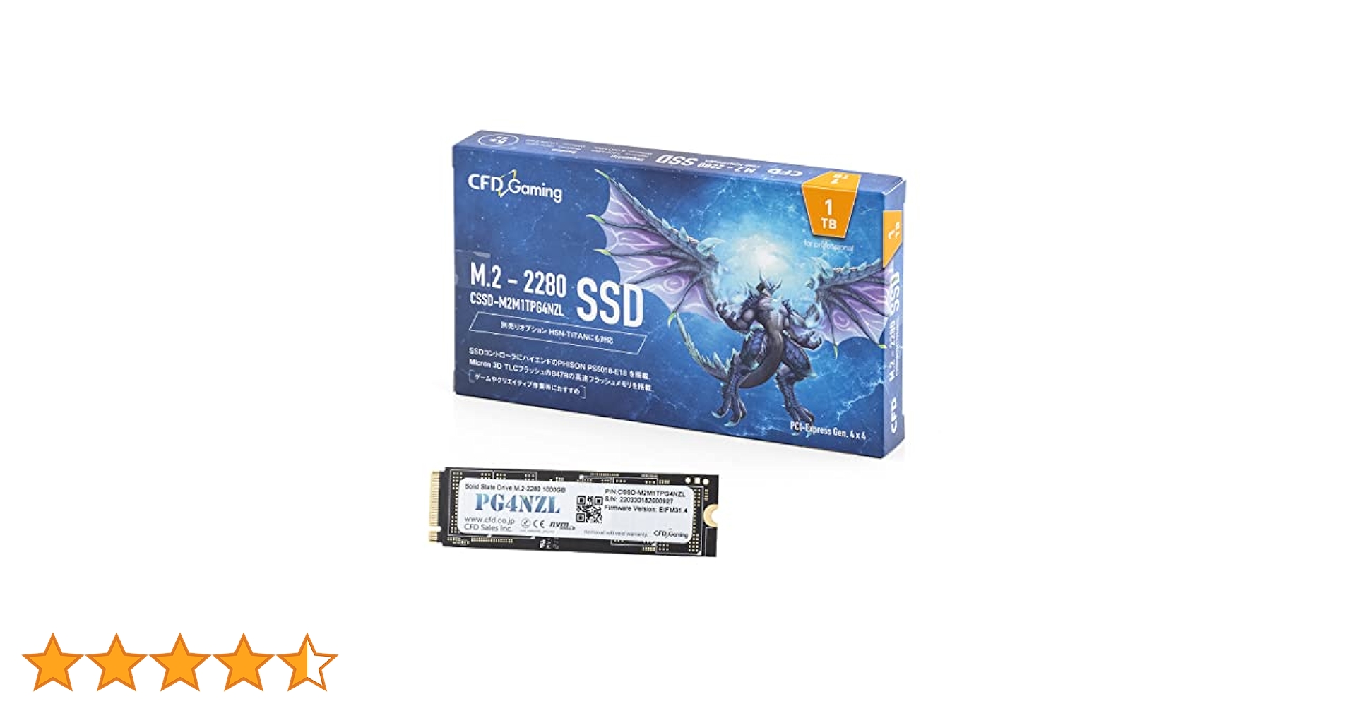 Amazon.co.jp: CSSD-M2M1TPG4NZL CFD PG4NZL Series 1TB (Read
